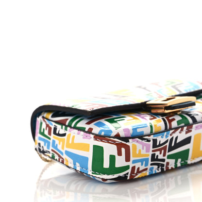 Fendi X SARAH COLEMAN Vitello Liberty Ceylon Micro FF Fish Eye Embossed Nano Baguette Charm Multicolor Cyber Blue 5 of 8