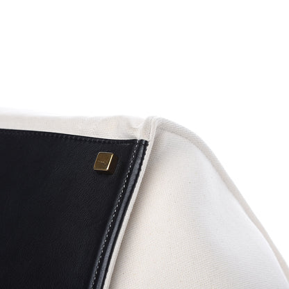Celine Washed Canvas Medium Phantom Luggage White 9 of 18