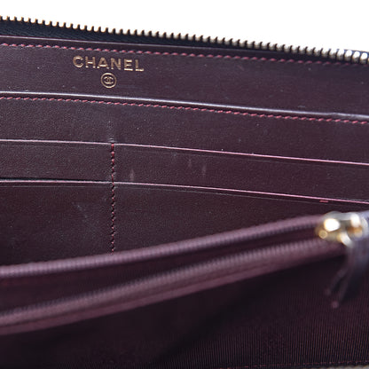 Chanel Caviar Quilted Large Gusset Zip Around Wallet Black 6 of 8
