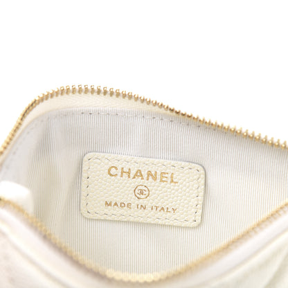 Chanel Caviar Quilted Small Cosmetic Case White 8 of 10