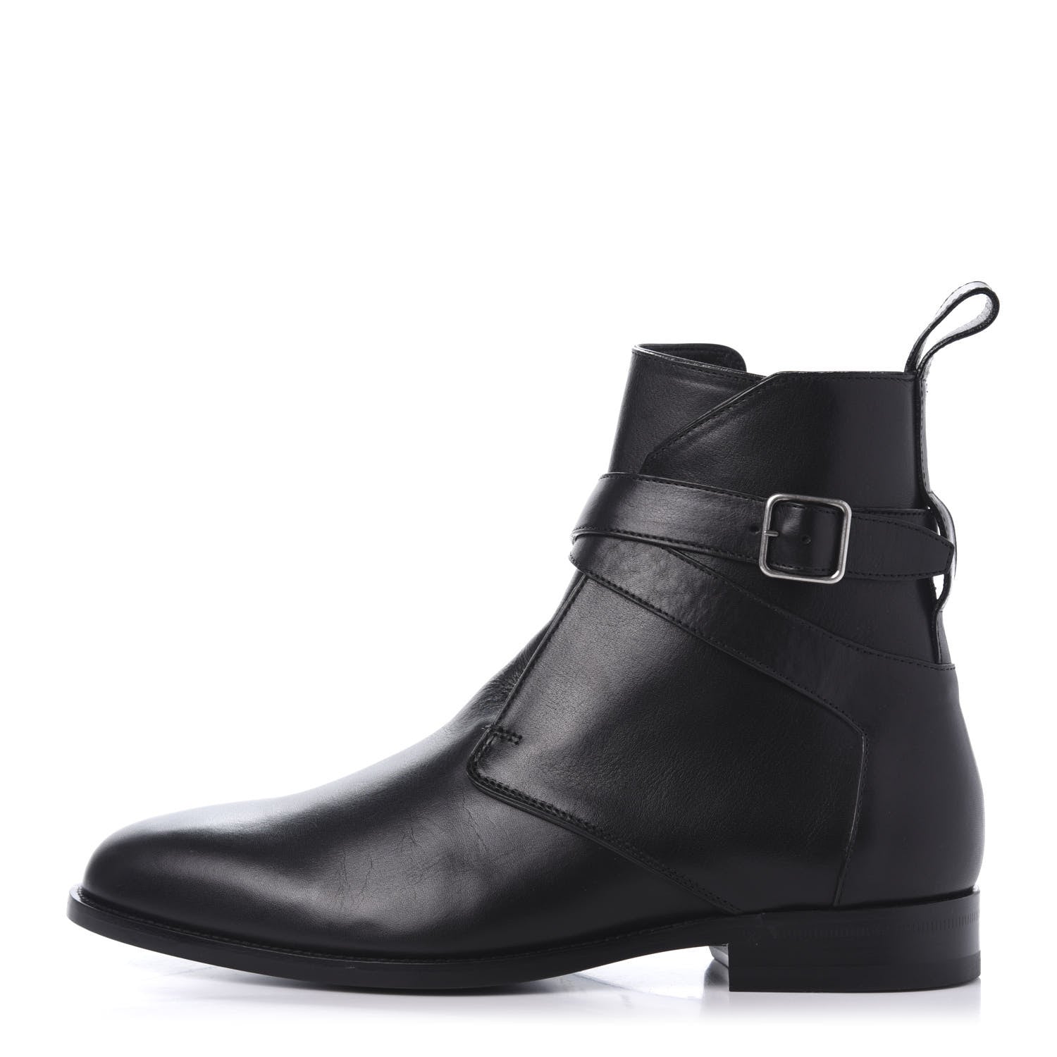 Saint Laurent Calfskin Dare 25 Jodhpur Ankle Boots 41 Black 1 of 9