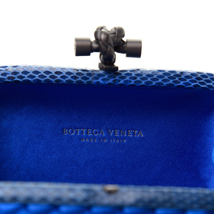 Bottega Veneta Satin Intreccio Impero Ayers Knot Clutch Blue 6 of 8