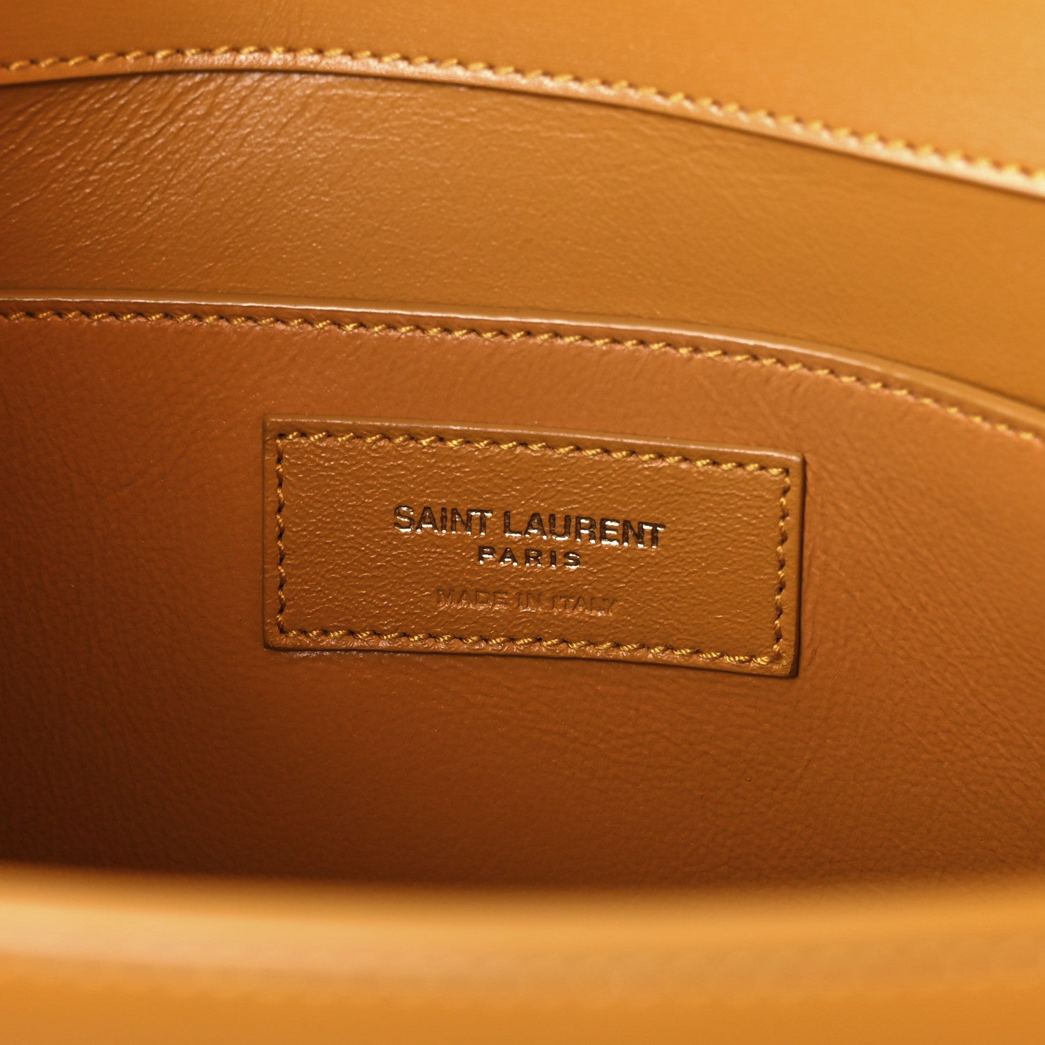 Saint Laurent Smooth Calfskin Manhattan Baguette Cheddar 5 of 9