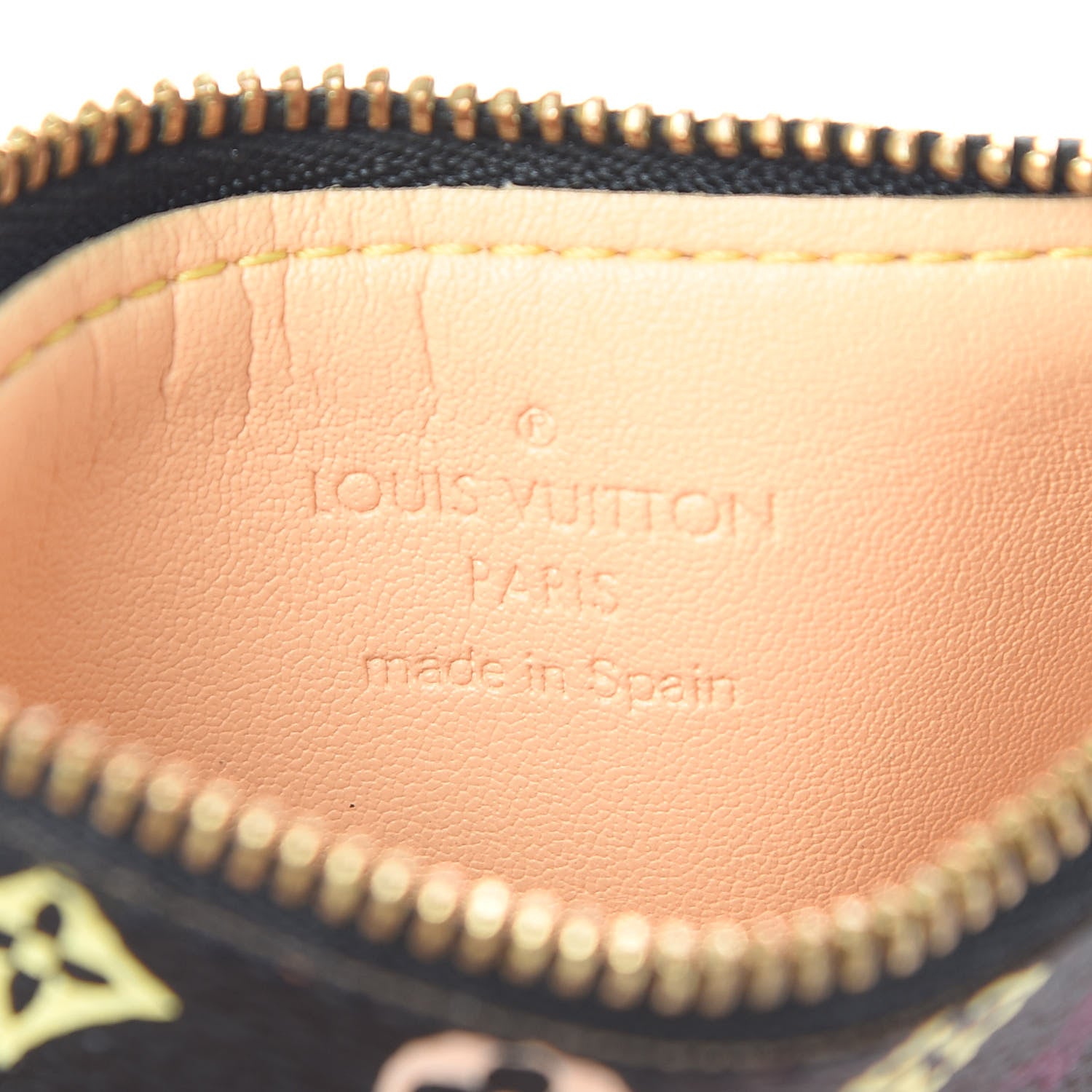 Louis Vuitton Monogram Multicolor Key Pouch Black 6 of 8