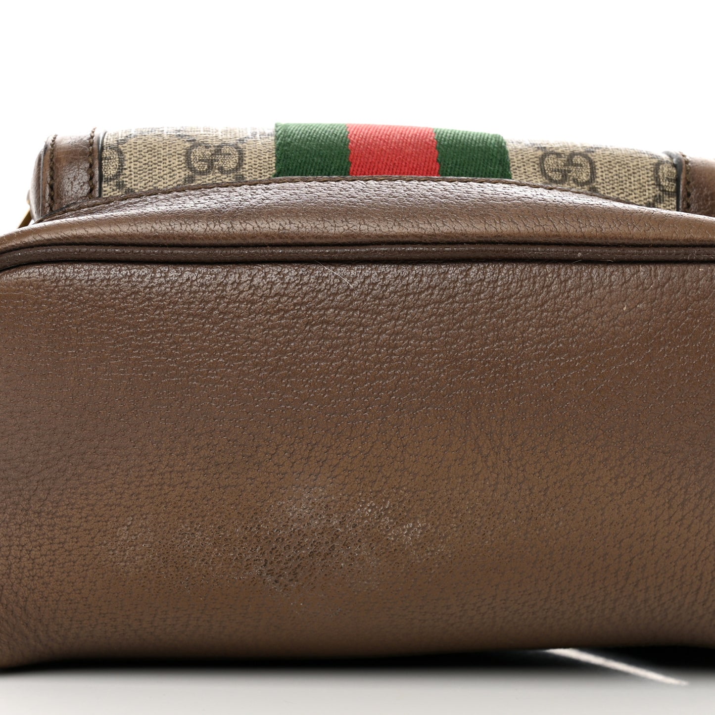 GG Supreme Monogram Calfskin Web Small Ophidia Day Backpack Beige Ebony New Acero