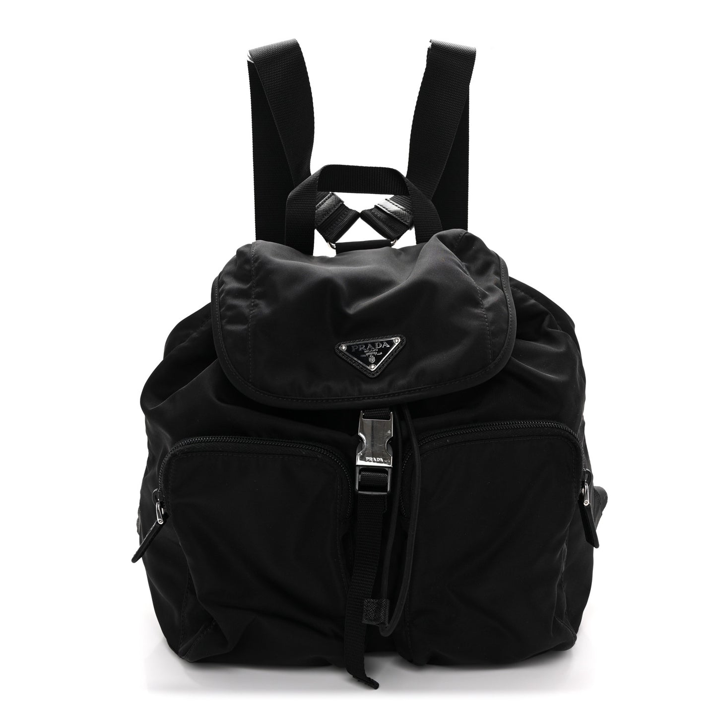 Tessuto Nylon Saffiano Vela Backpack Black