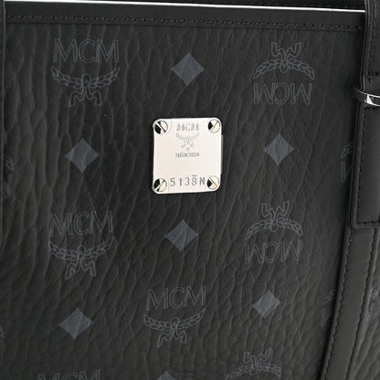 MCM Visetos Toni Shopper Tote Black 6 of 9