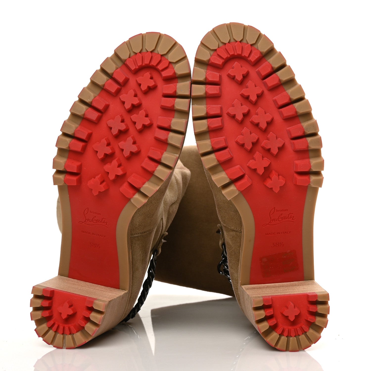 Christian Louboutin Veau Velours Napoleo 70 Boots 38.5 Camel 5 of 6