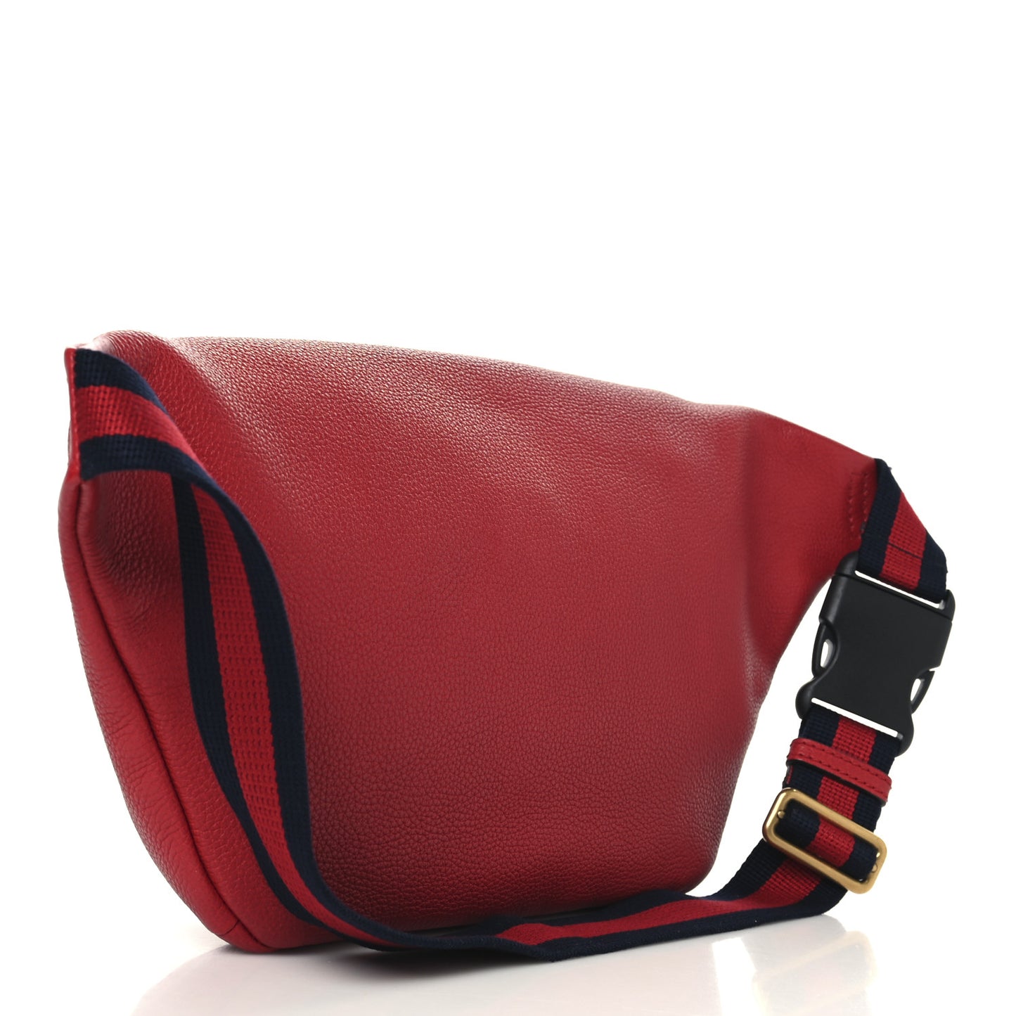 Grained Calfskin Logo Belt Bag Hibiscus Red