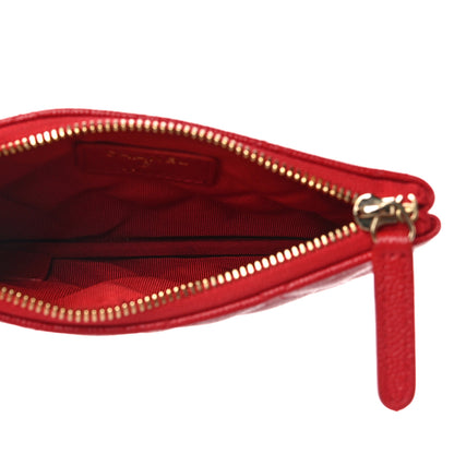 Chanel Caviar Quilted Small Cosmetic Case Red 6 of 12