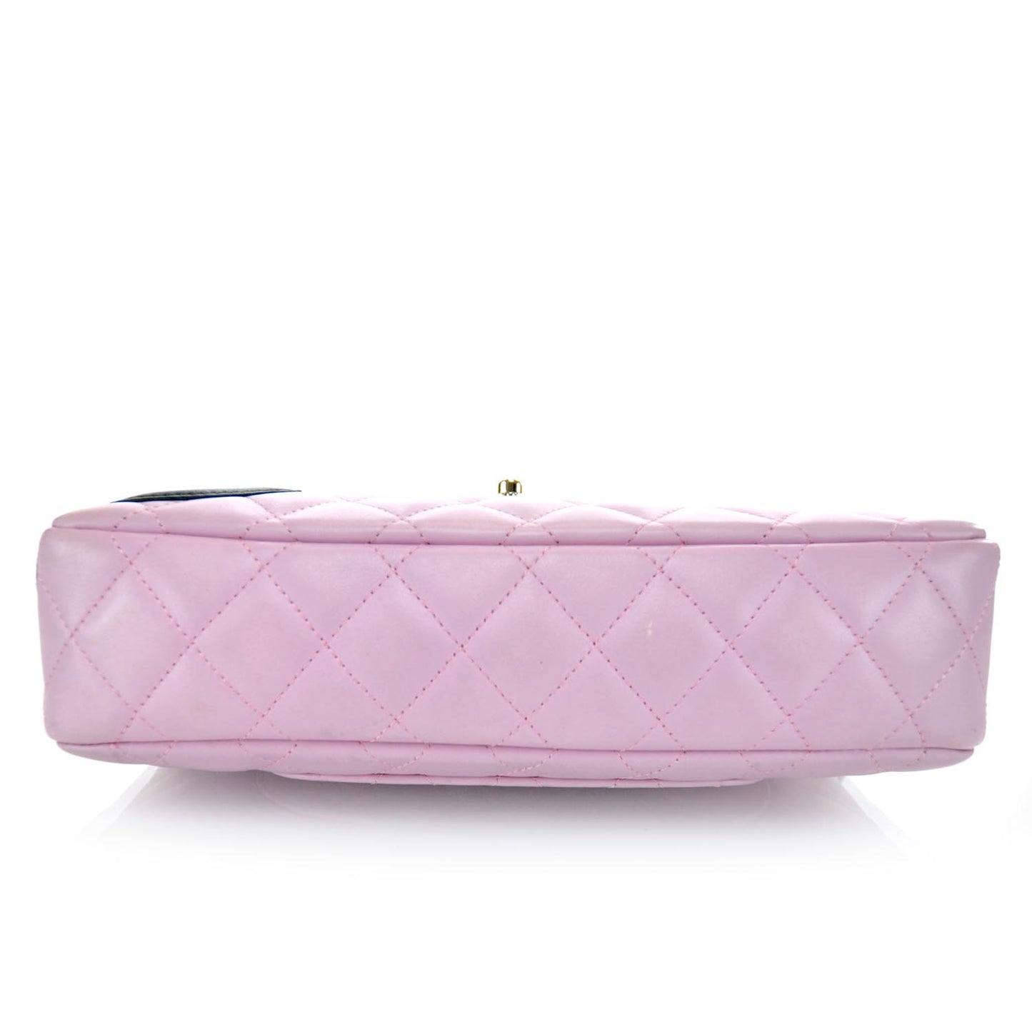 Calfskin Quilted Cambon Shoulder Bag Pink Black
