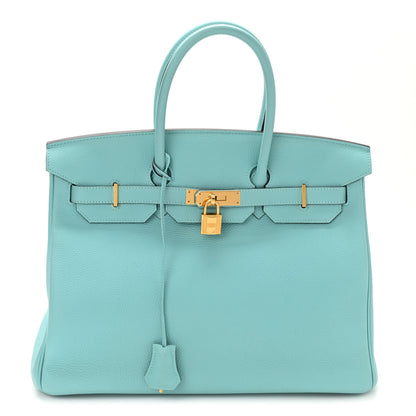 Hermes Togo Birkin 35 Bleu Atoll 1 of 13