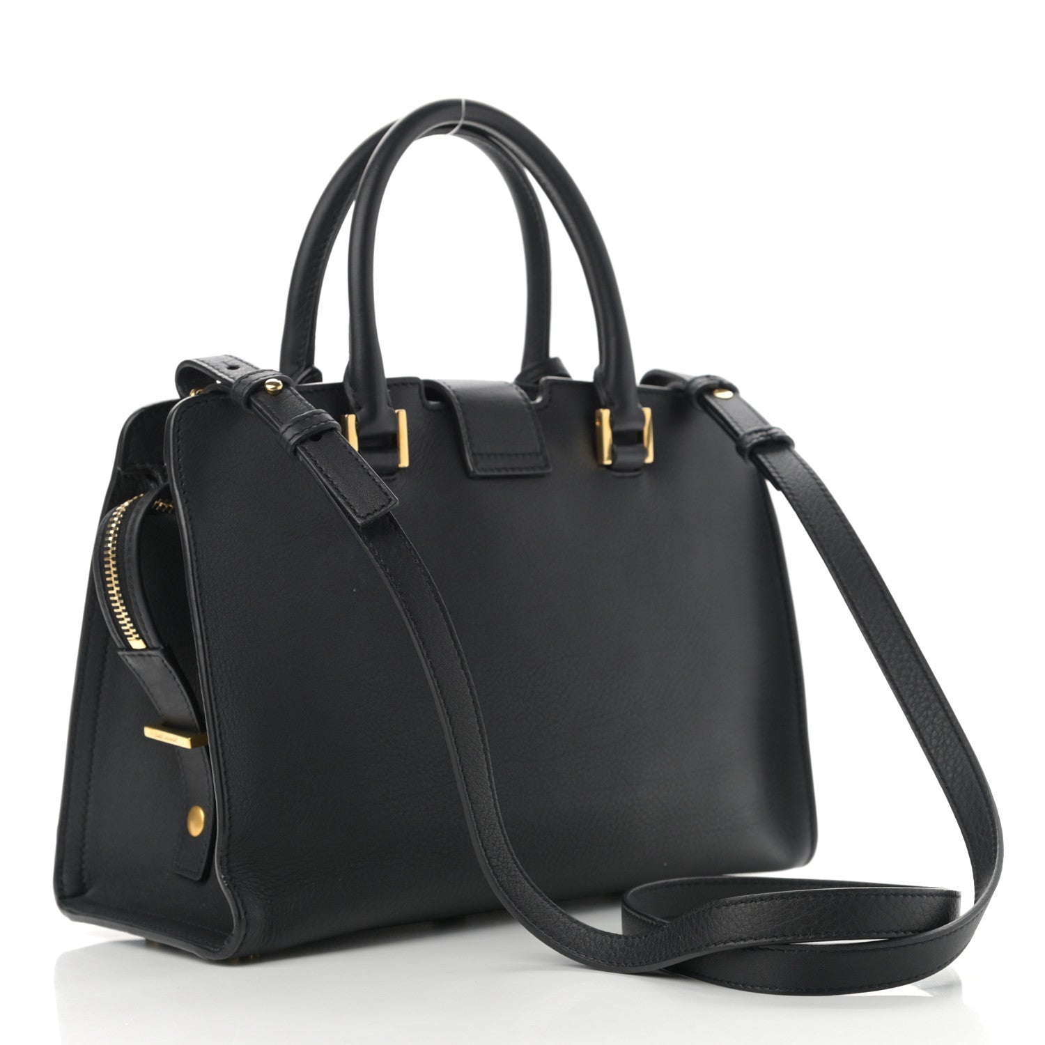 Saint Laurent Calfskin Monogram Baby Downtown Cabas Black 3 of 10