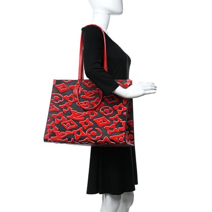 Louis Vuitton X UF Tufted Monogram Onthego GM Black Red 2 of 8