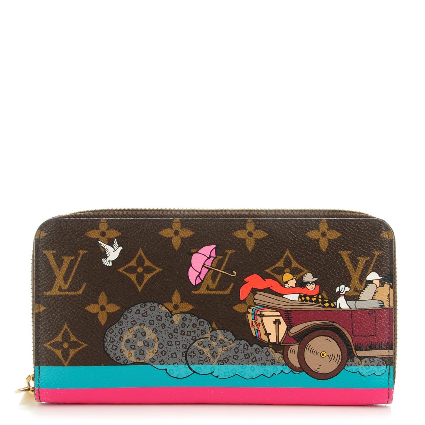 Monogram 2015 Christmas Animation Zippy Wallet Hibiscus