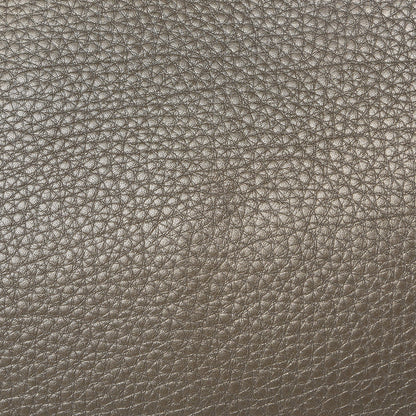 Gucci Metallic Pebbled Calfskin Large Bamboo Shopper Tote Golden Beige 10 of 11