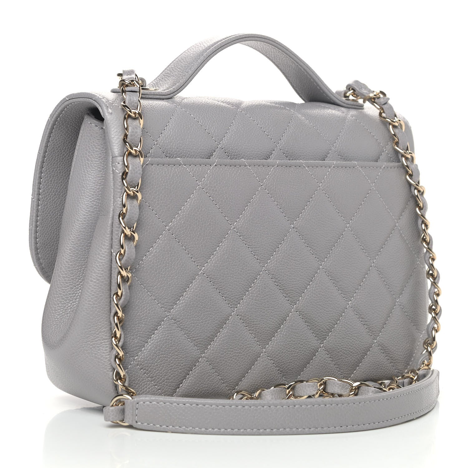 Chanel Caviar Quilted Medium Business Affinity Flap Grey 2 of 4