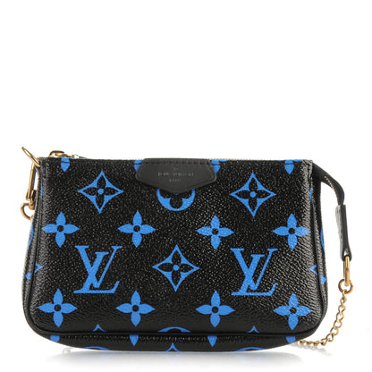 Louis Vuitton Colored Monogram Mini Pochette Accessories Blue Black 1 of 7