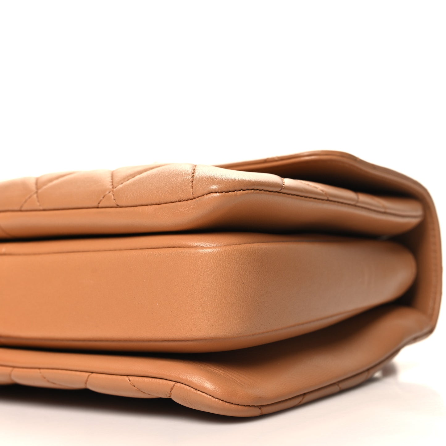 Lambskin Quilted Small Trendy CC Dual Handle Flap Bag Camel