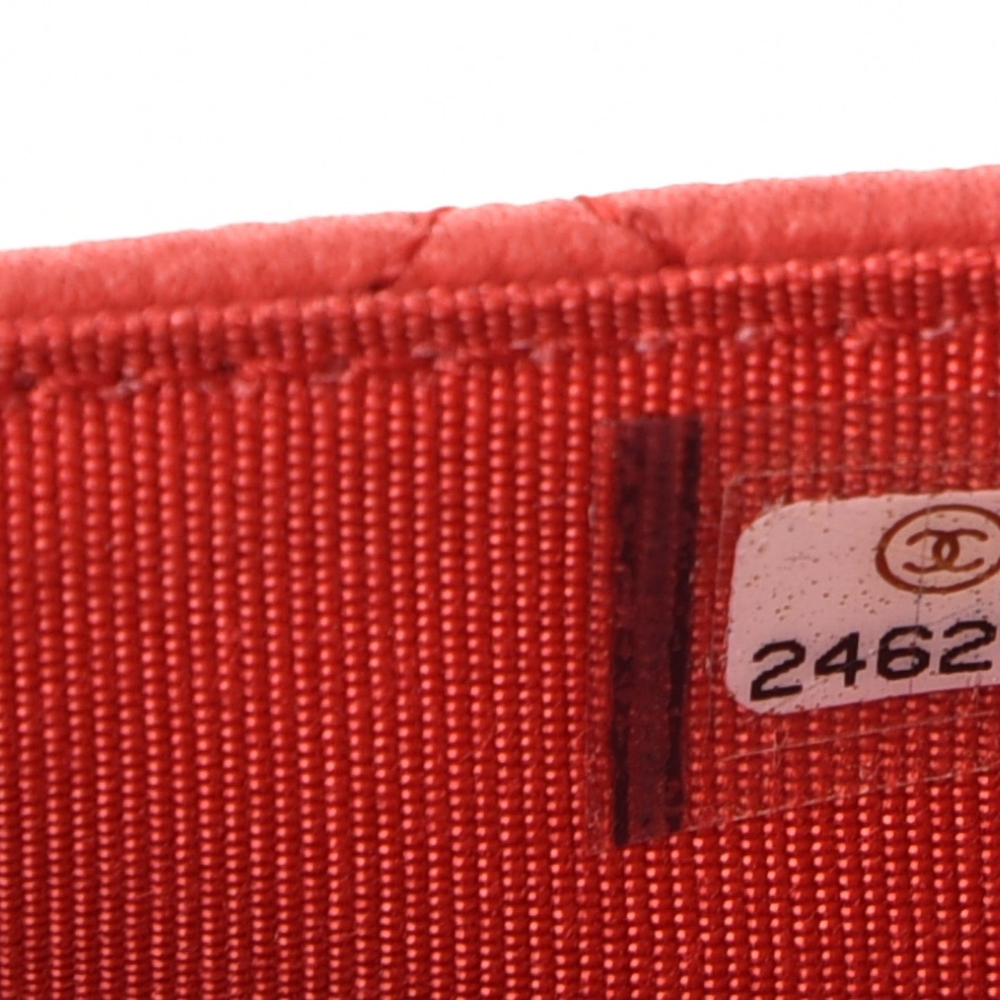 Letter Calfskin Embossed Quilted Wallet On Chain WOC Red