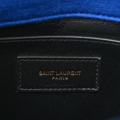 Saint Laurent Jersey Wool Patchwork Monogram Medium Jamie Baguette Bleu Majorelle 6 of 10