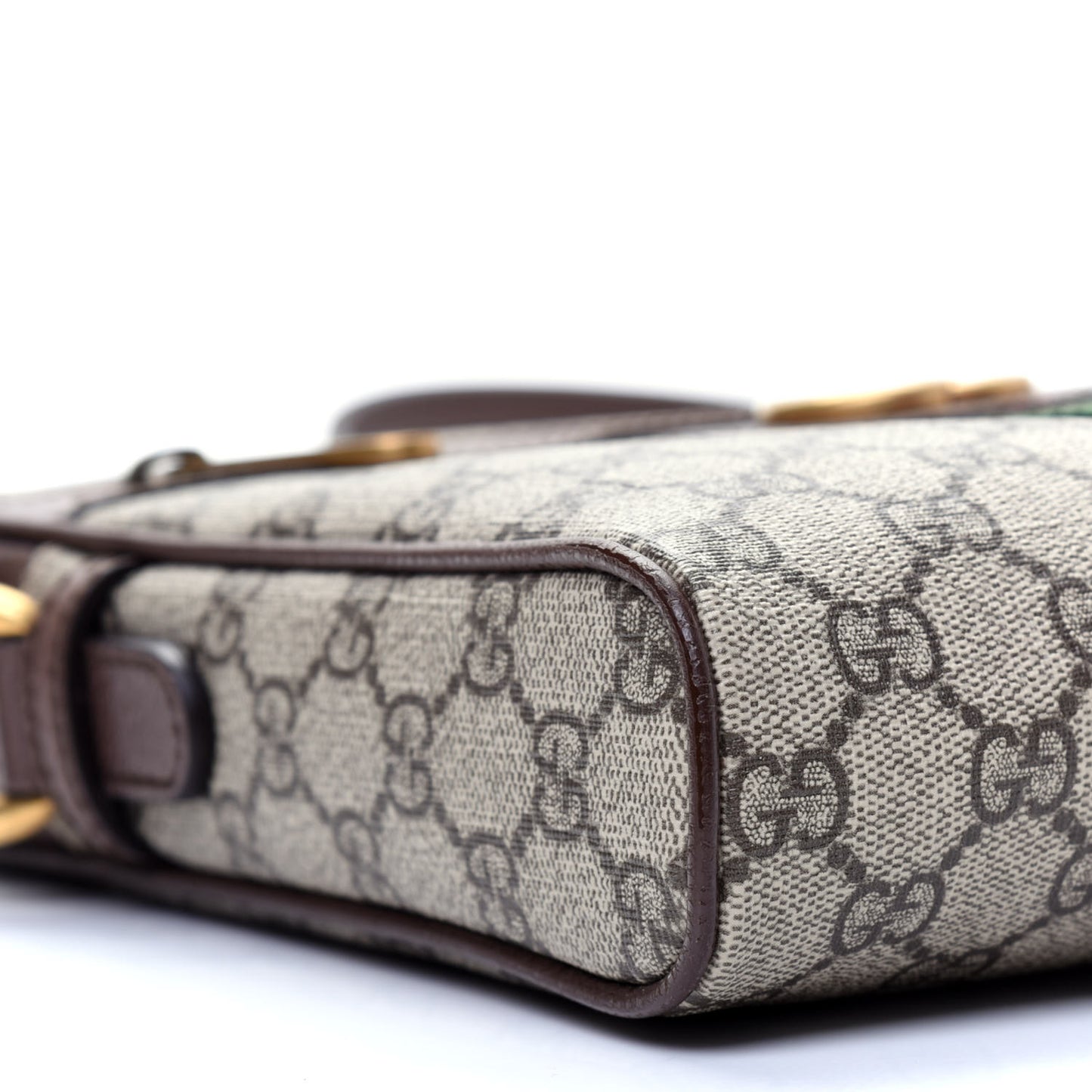 GG Supreme Monogram Web Small Ophidia Messenger Bag Brown