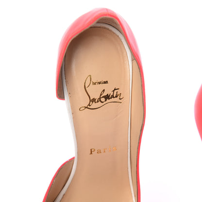 Christian Louboutin Fluo Mat Jazz Calfskin Dalida 120 Pumps 37 Orange White 7 of 16