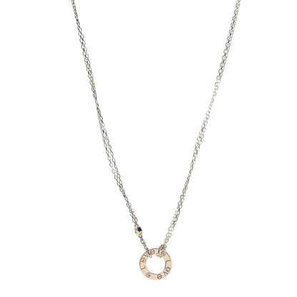 Cartier 18K Yellow Gold 2 Diamond LOVE Necklace 1 of 5