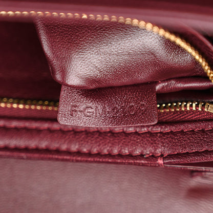 Celine Shiny Calfskin Medium Triomphe Light Burgundy 8 of 15
