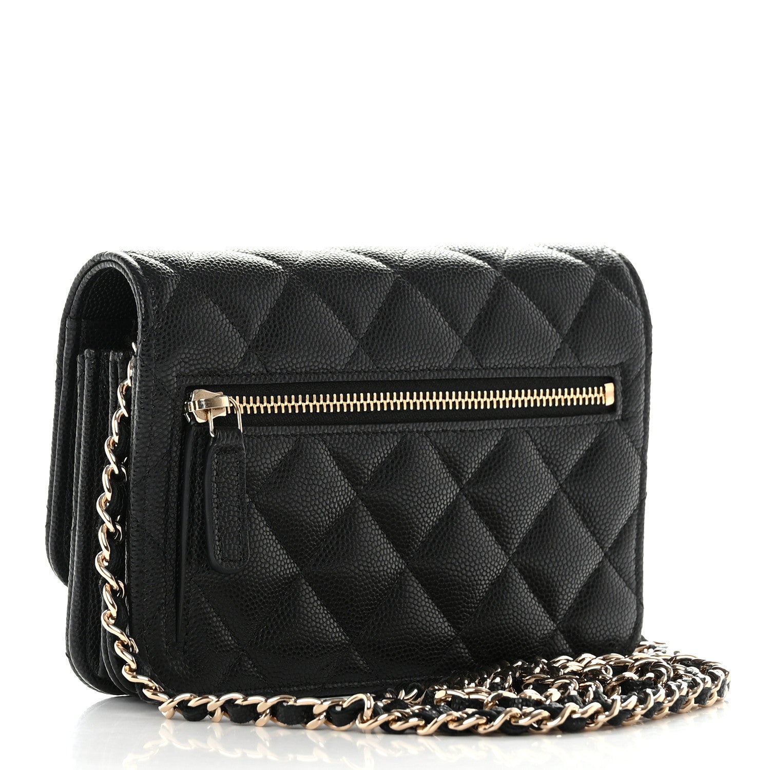 Chanel Caviar Quilted Mini Wallet On Chain WOC Black 3 of 10