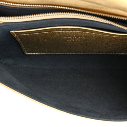 Louis Vuitton Metallic Lambskin Embossed Monogram Pochette Coussin Gold 5 of 12