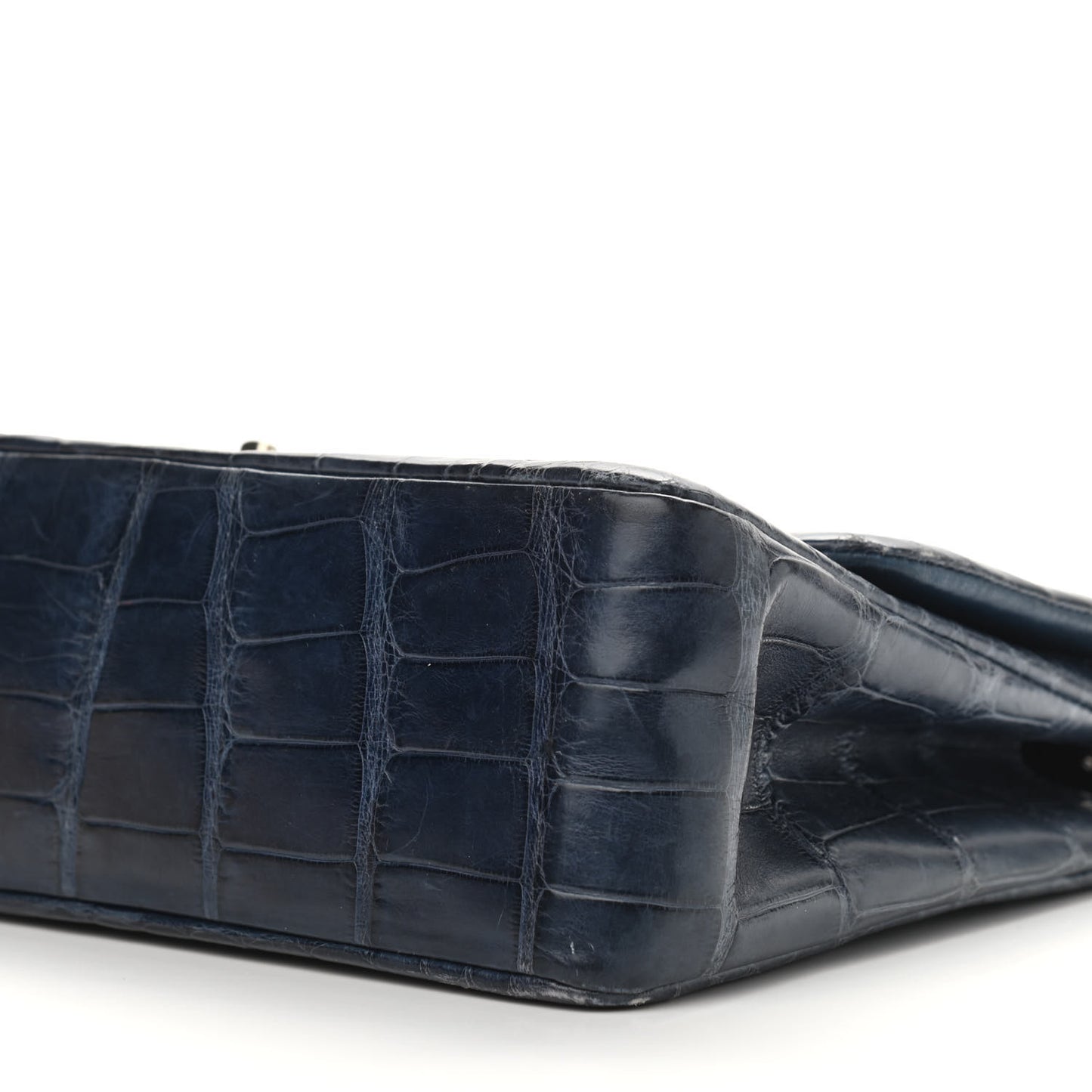 Matte Alligator Jumbo Single Flap Blue