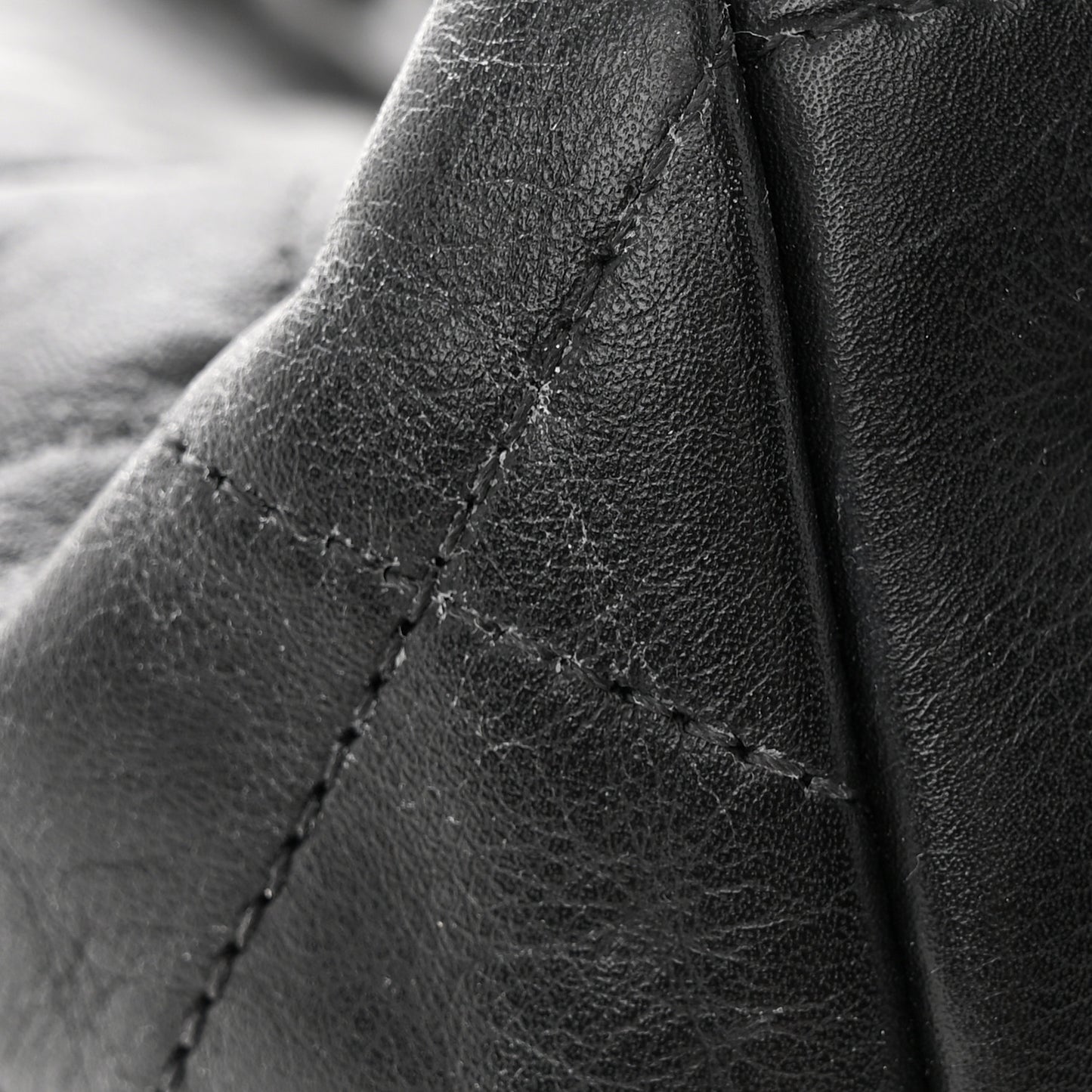 Calfskin Quilted Large Coco Pleats Tote Black