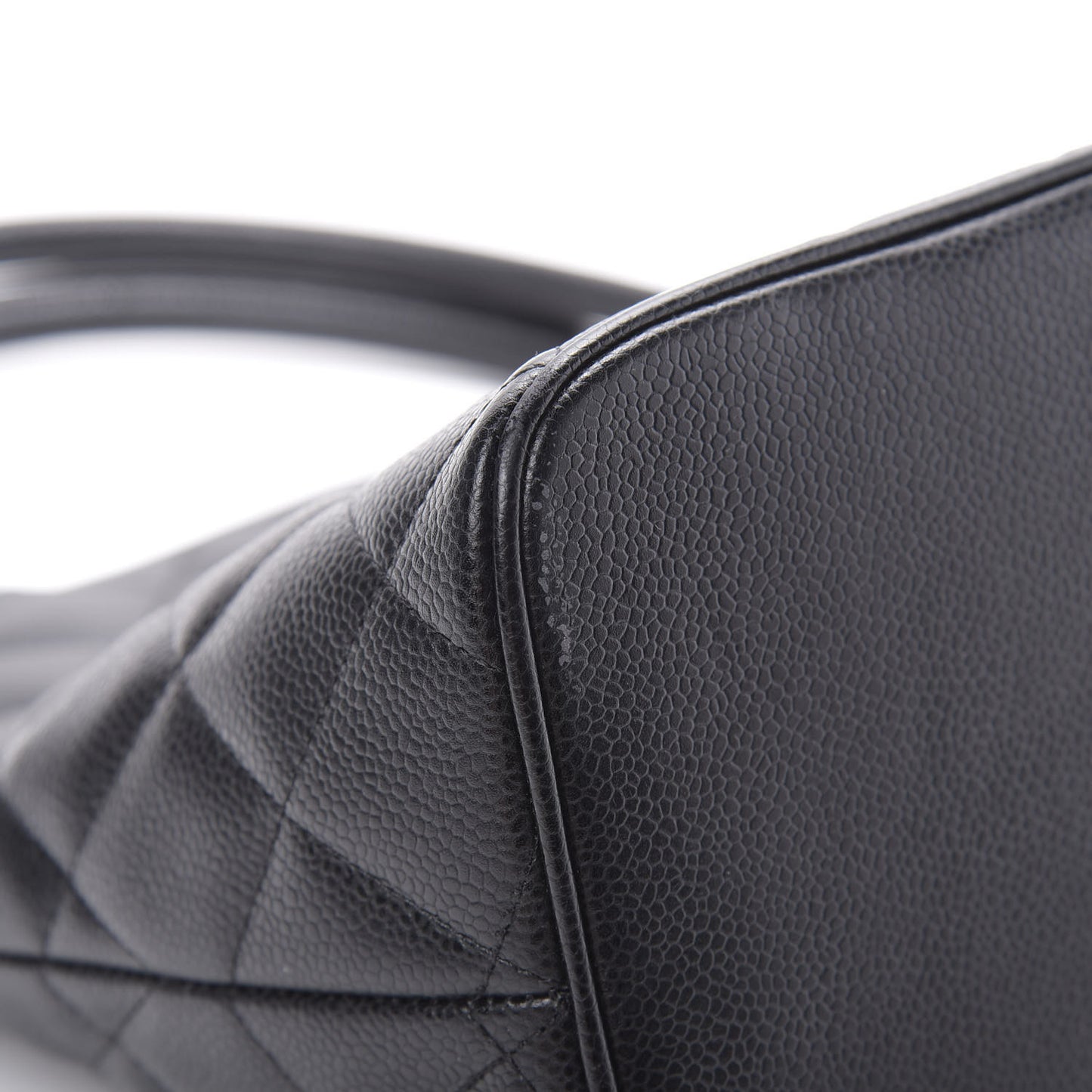 Caviar Quilted Medallion Tote Black