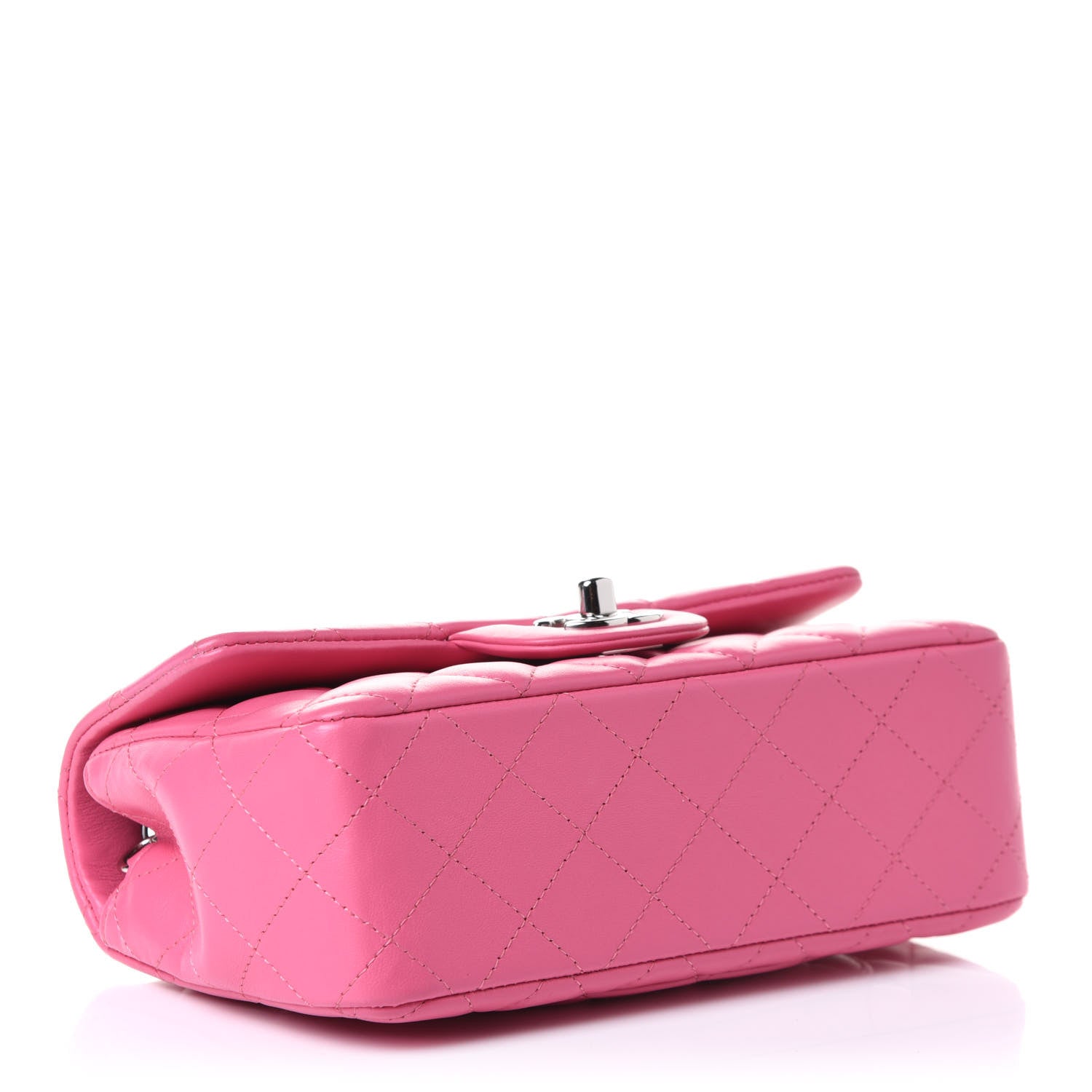 Chanel Lambskin Quilted Mini Rectangular Flap Pink 3 of 9