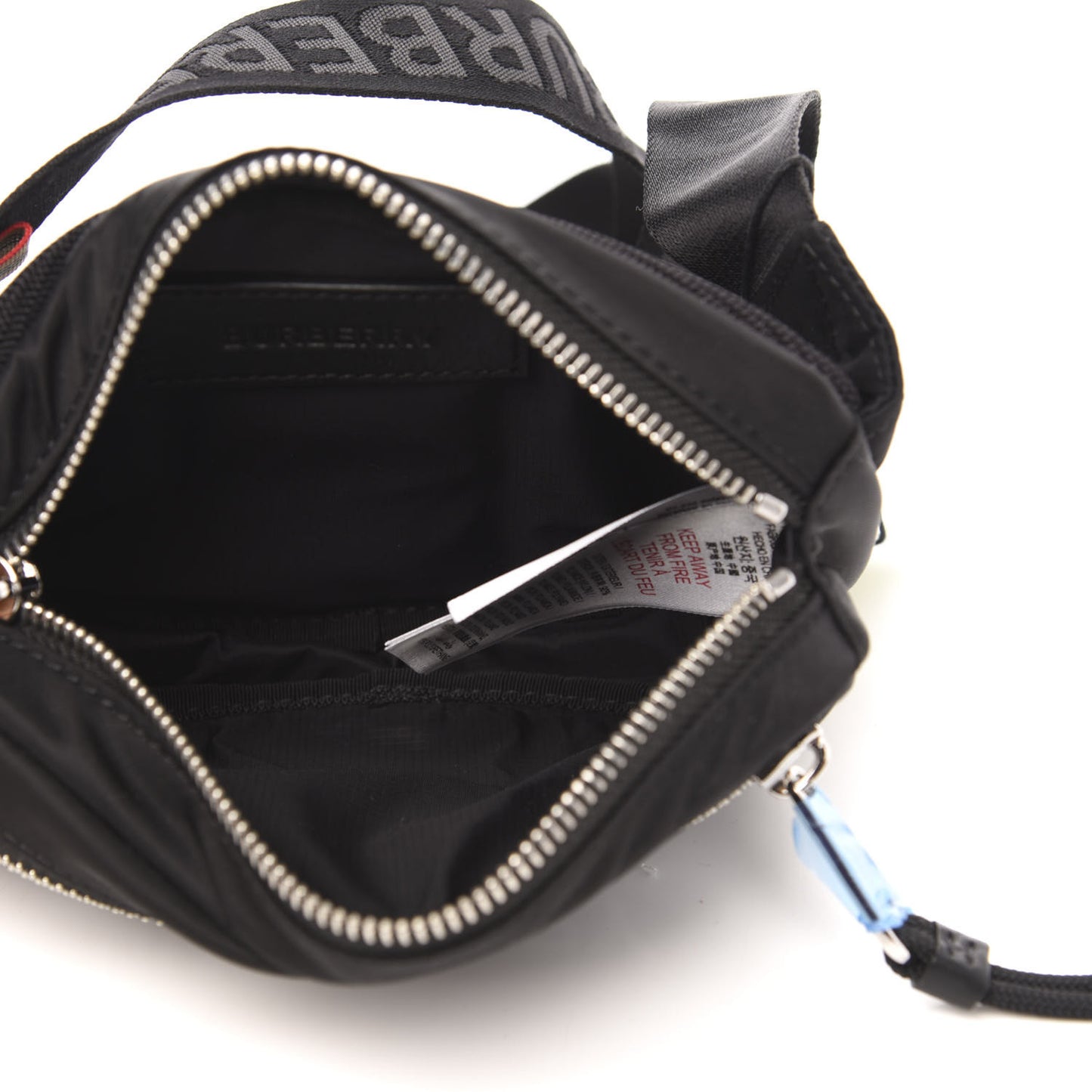 Econyl Logo Print Small Cannon Bum Bag Black