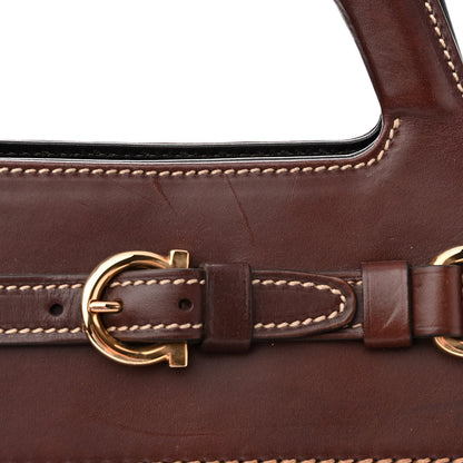 Salvatore Ferragamo Calfskin The W Bag Fondente 11 of 11
