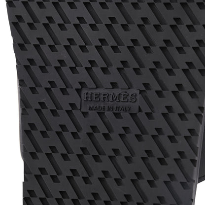 Hermes Calfskin Womens Chypre Sandals 37 Black 7 of 9