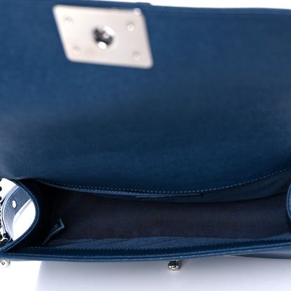 Chanel Caviar Quilted Medium Boy Flap Dark Blue 5 of 15
