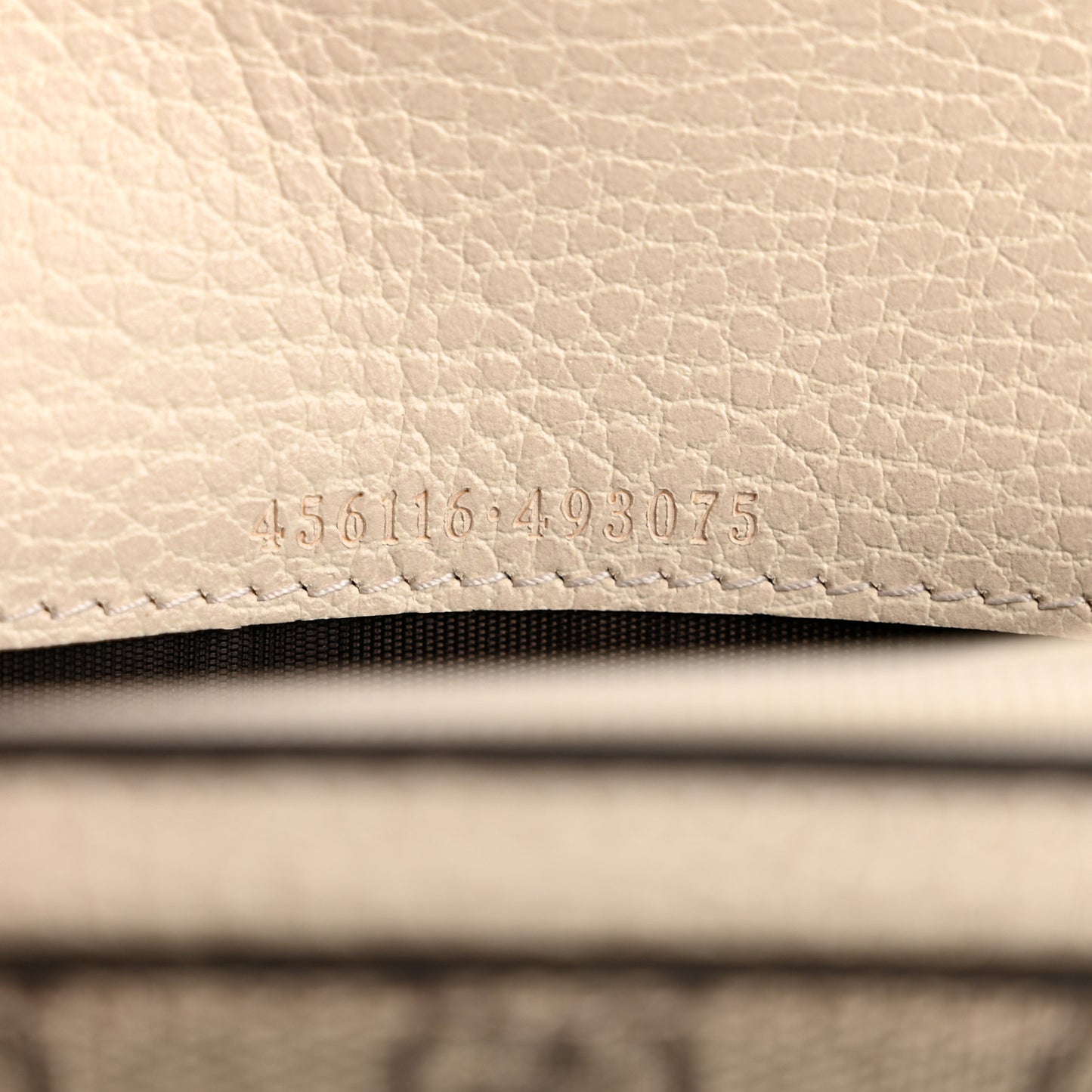Dollar Calfskin GG Supreme Monogram GG Marmont Continental Wallet Mystic White Beige Ebony