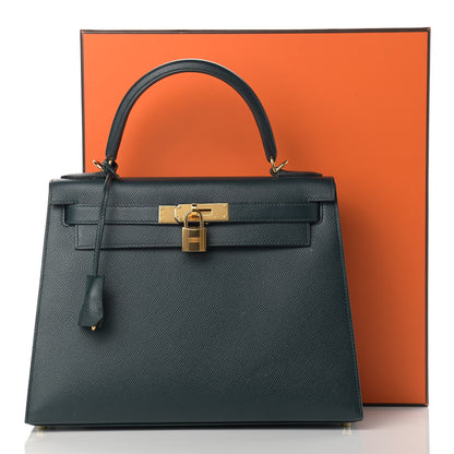 Hermes Epsom Kelly Sellier 28 Vert Cypress 16 of 16