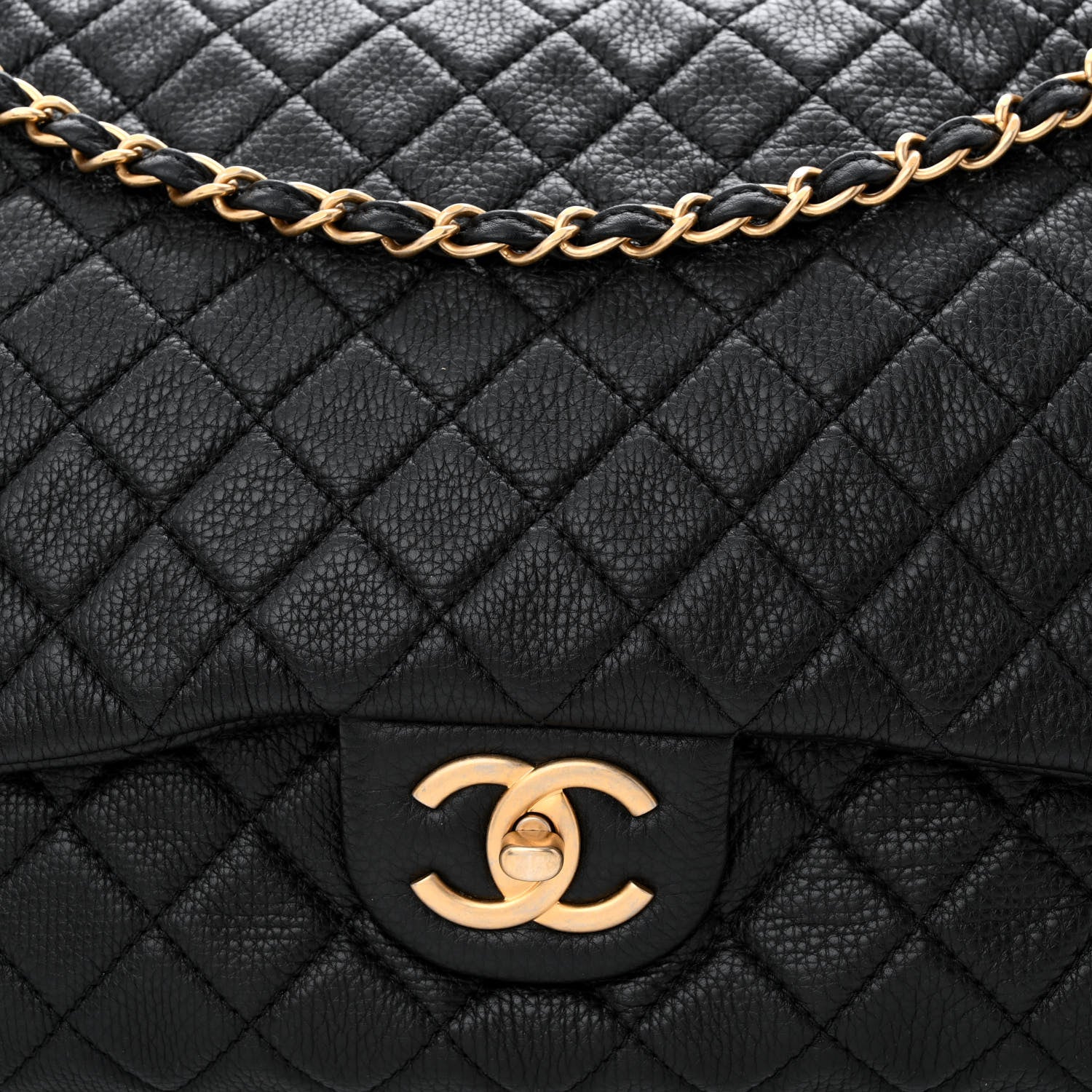 Chanel Calfskin Quilted XXL Travel Flap Bag Black 8 of 10