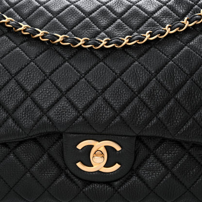 Chanel Calfskin Quilted XXL Travel Flap Bag Black 8 of 10