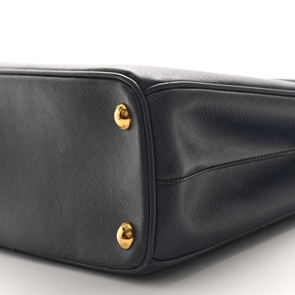 Prada Saffiano Mini Galleria Double Zip Tote Baltico 10 of 13