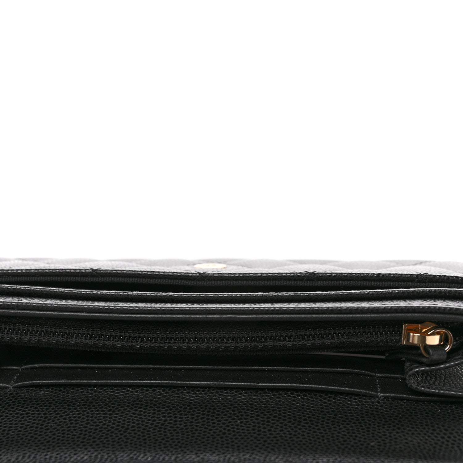 Chanel Caviar Quilted Crystal CC Large Gusset Flap Wallet Black 9 of 9