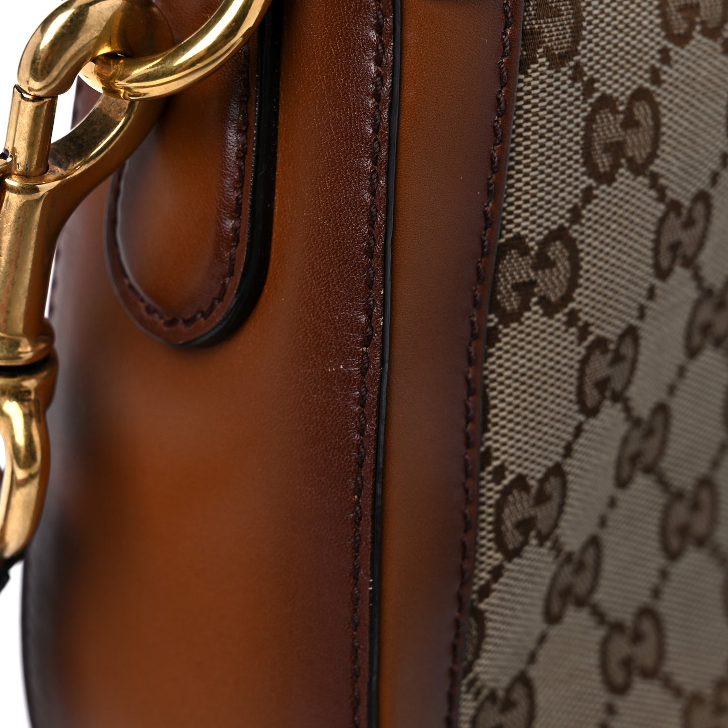Monogram Medium Lady Web Shoulder Bag Beige Cuir