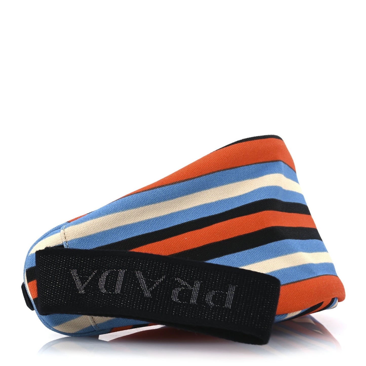Canvas Baiadera Stripe Wristlet Pouch Arancio
