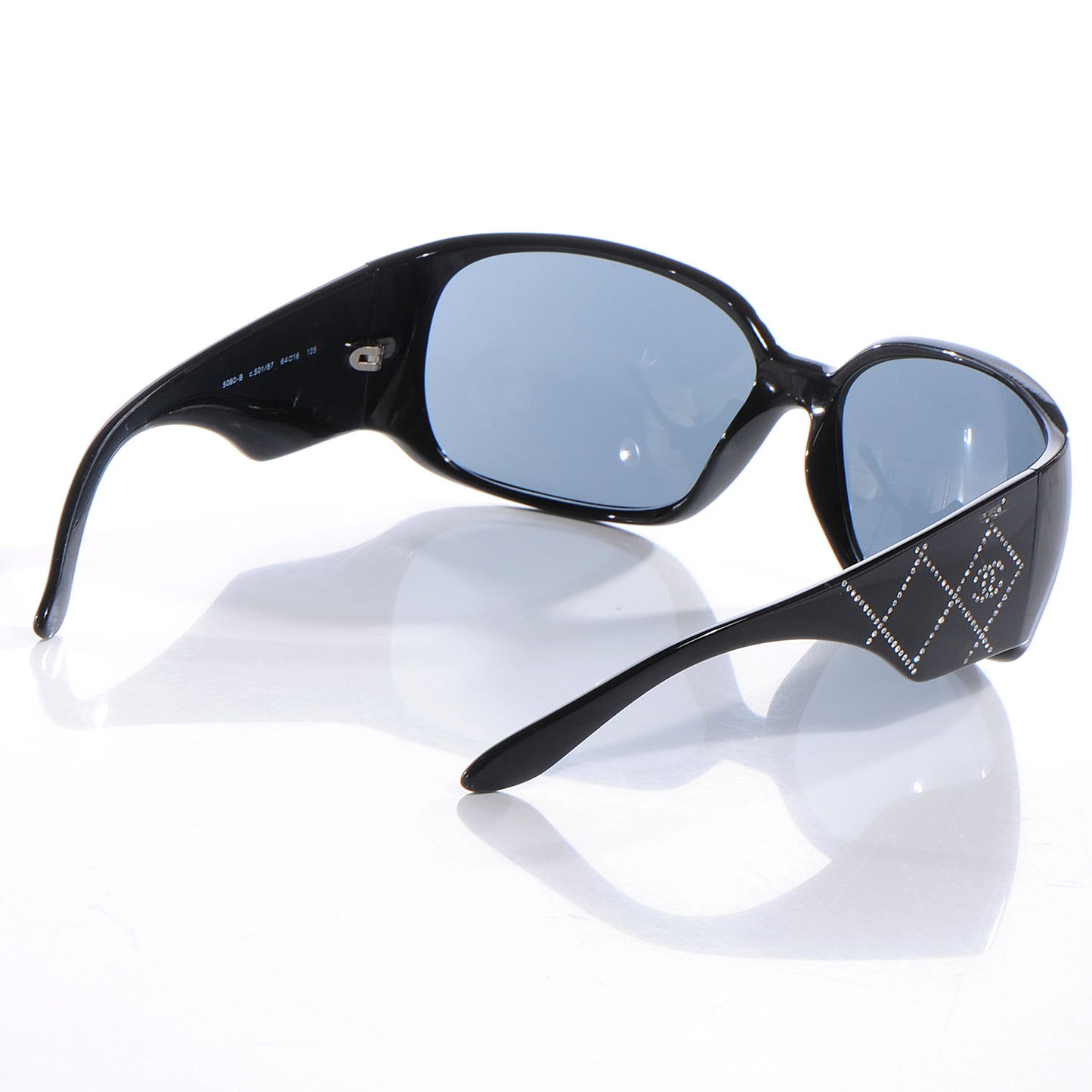 Crystal CC Logo Sunglasses 5080-B Black