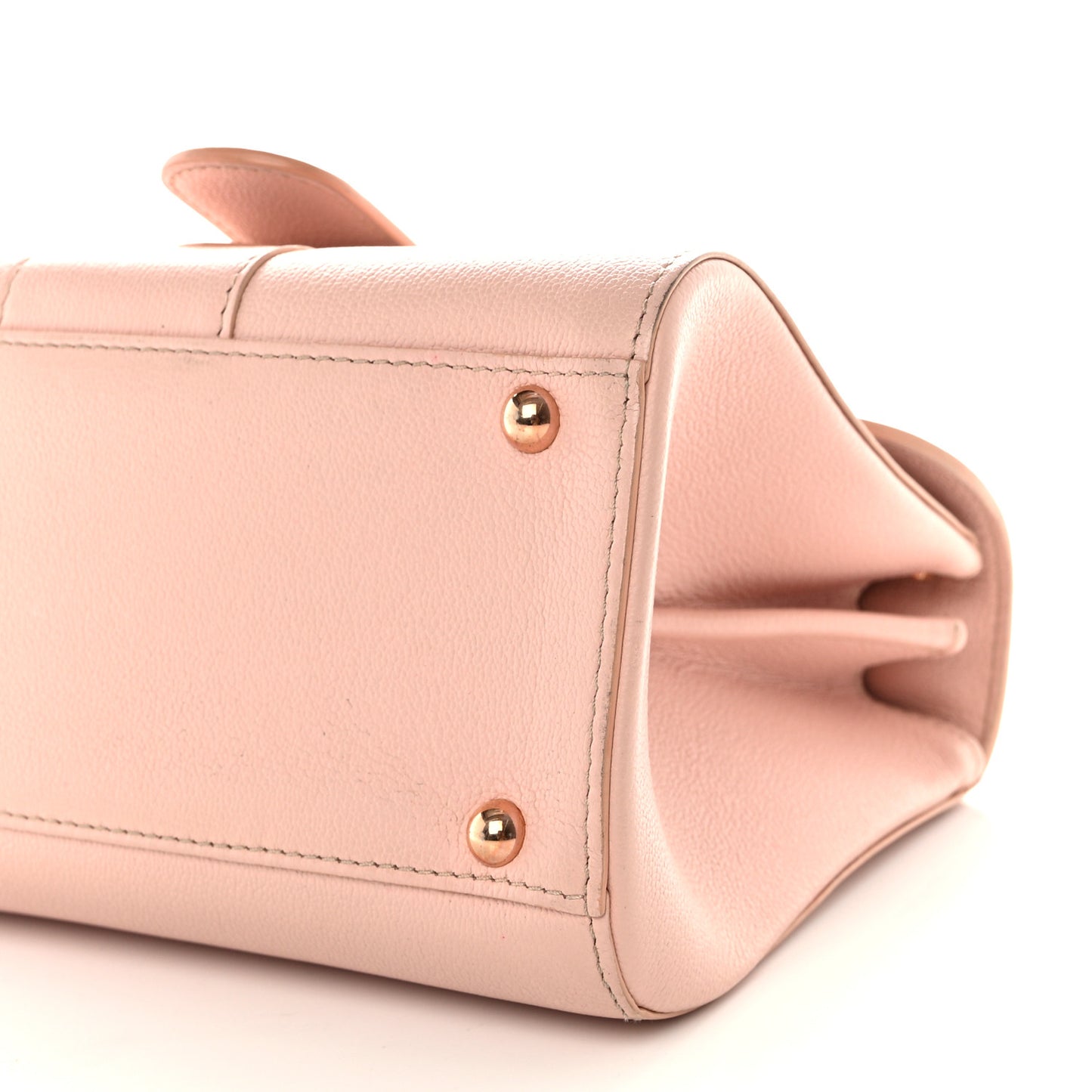 Grained Calfskin Mini Brillant Satchel Light Pink