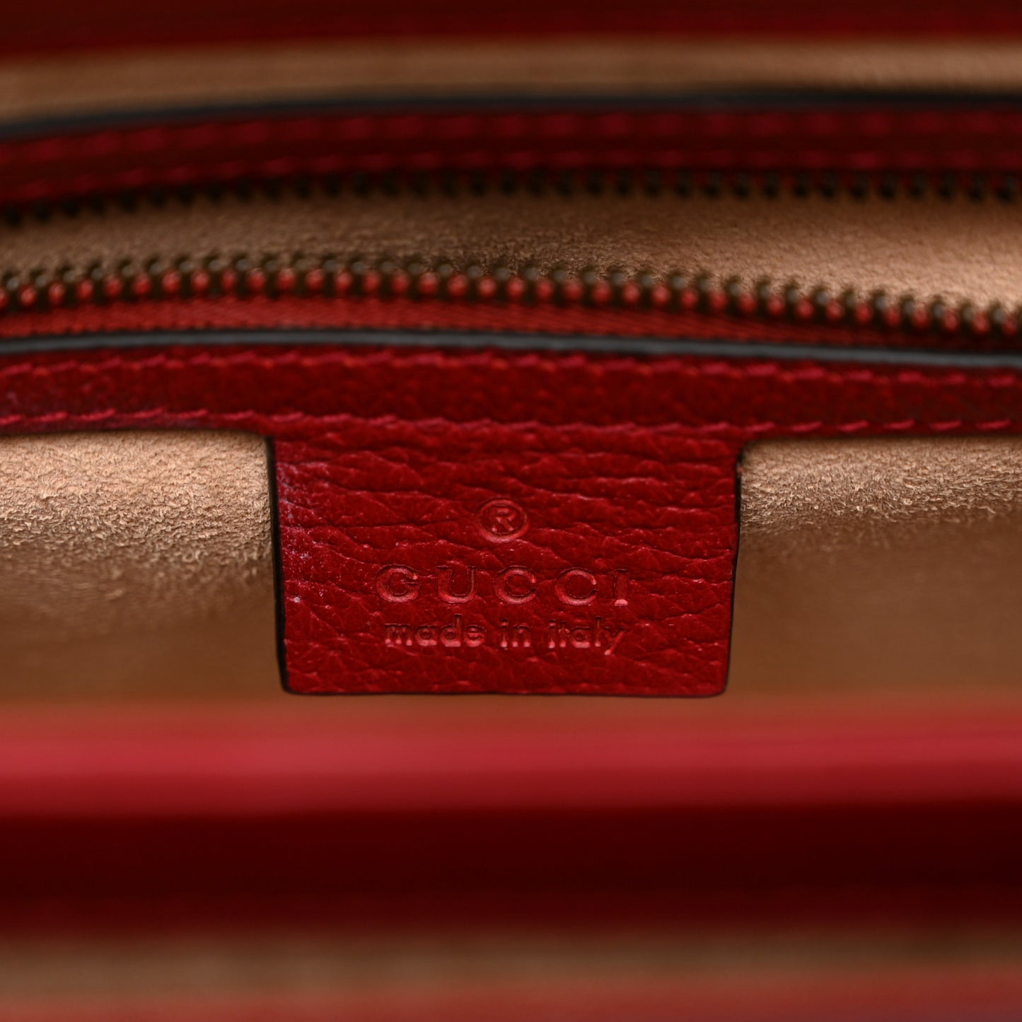 GG Supreme Monogram Small Queen Margaret Top Handle Bag Red